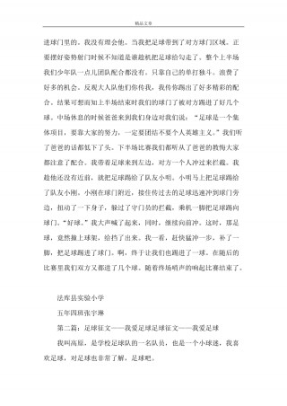 足球活动征文(足球活动征文怎样写)