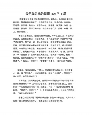 周记足球(周记足球赛400字)
