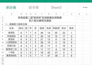 足球赛积分表(足球比赛积分表)