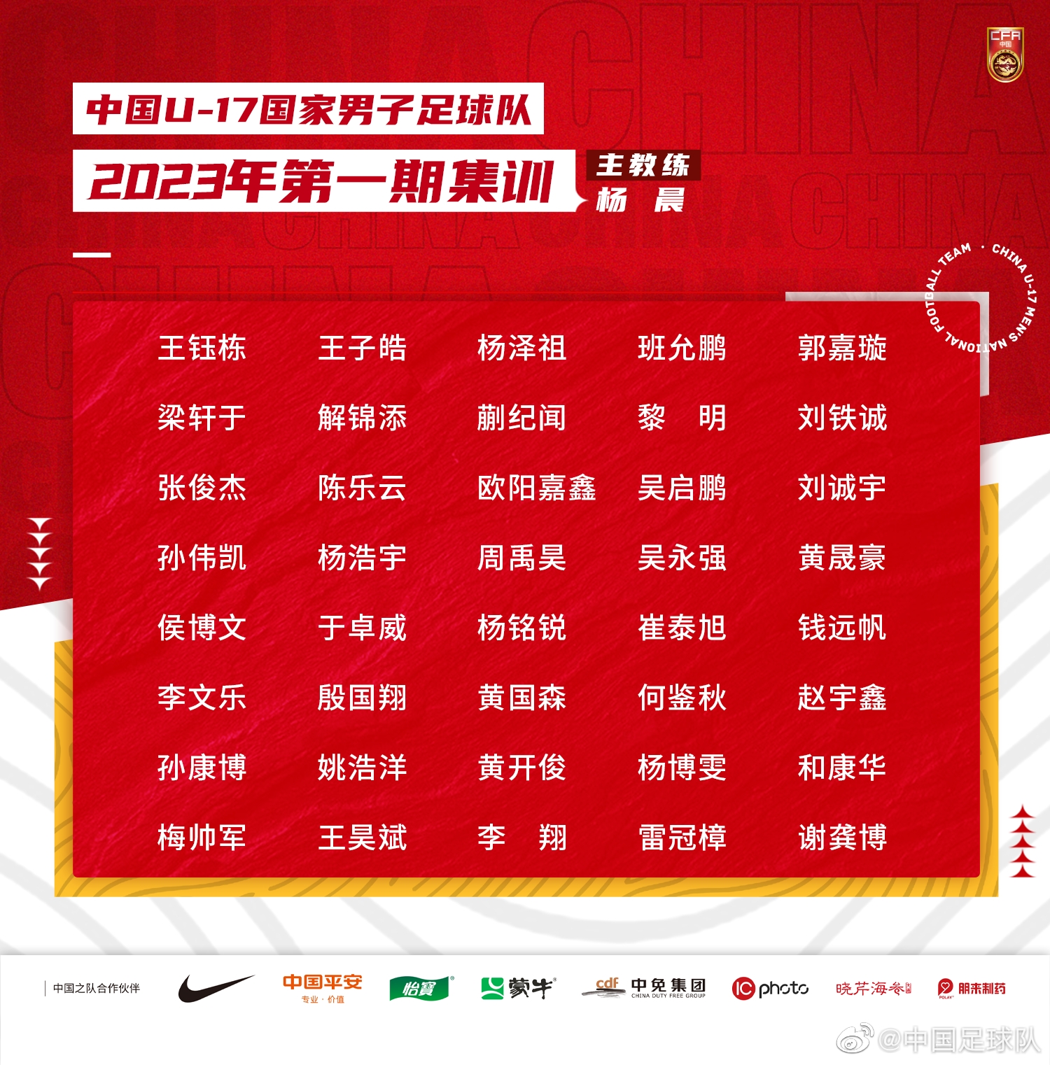 中国国家队足球赛程表(中国国家队足球最新名单)  第1张
