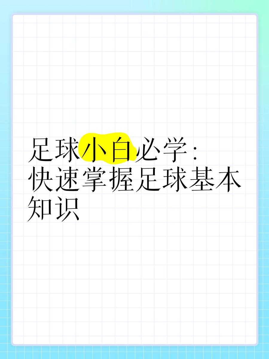 足球基本(足球基本规则)  第1张